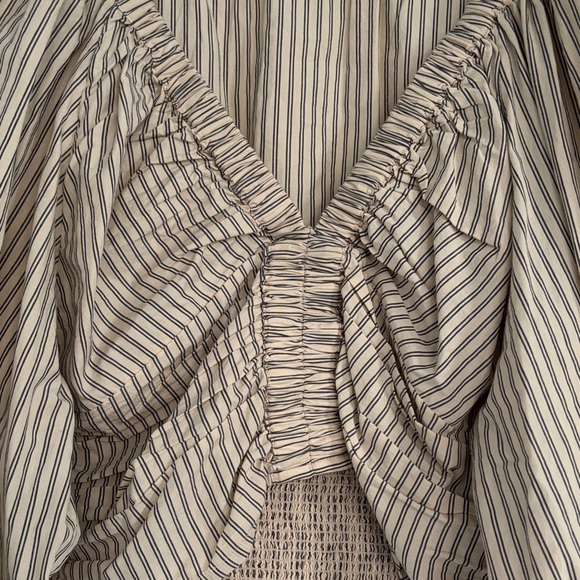 Free People Beige Striped Crop Top - Picture 4 of 10